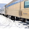 The VIA train the Hudson Bay at Thompson. 
